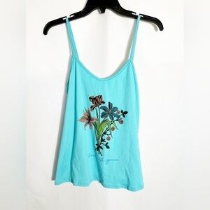 NWT Cozy Rozy Blue Graphic Tank Top